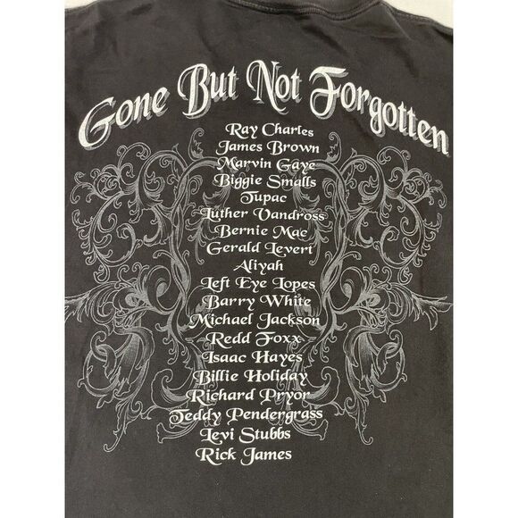 In Memory Of Gone Not Forgotten Graphic T-shirt Men Large Black Rap Music - Picture 4 of 7